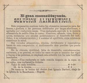 Avisos publicitarios en Almanaque de Geo von Lengerke (1827-1882) 1883.